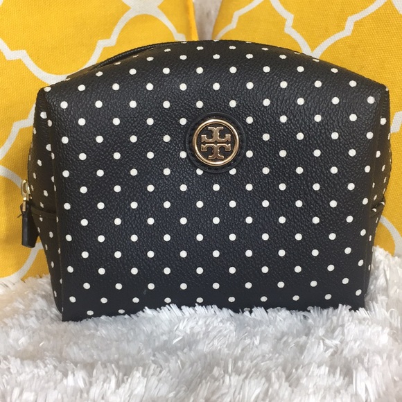Tory Burch Handbags - 🌸OFFERS?🌸Tory Burch Leather Polka Dot MakeUp Bag
